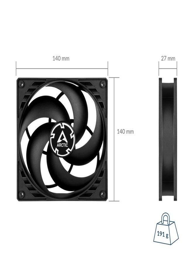 ARCTIC P14 - PC Fan, 140mm Case Fan, Pressure-optimised, Quiet Motor, Computer, Fan Speed: 1700 RPM - Black - Image 3